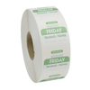 National Checking 1"x1" Trilingual Green Friday Dissolvable Label, PK1000 D105R